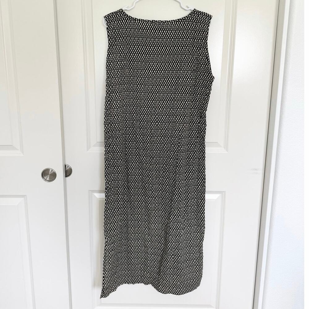 Ilana Kohn Lightweight Cotton Kate Black Checker Maxi Dress Large - Picture 3 of 7